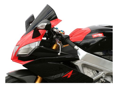 MRA Verkleidungsscheibe, Racing, schwarz, mit ABE - Aprilia