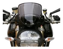 MRA Fairing screen, touring, smoke grey, with homologation -