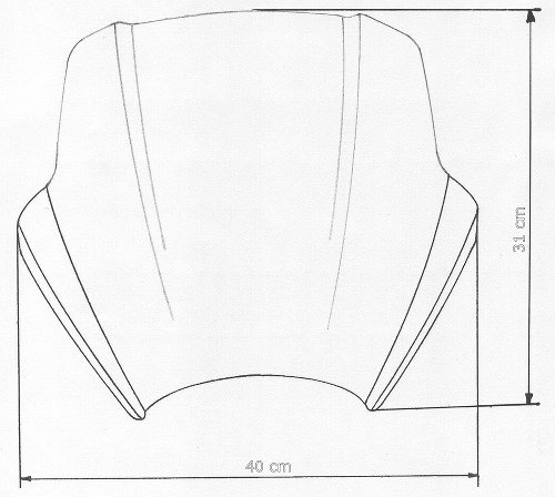 MRA fairing shield, Speed-Screen, clear, with homologation -