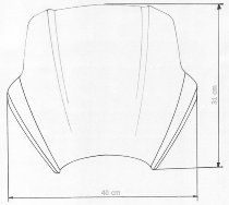 MRA fairing shield, Speed-Screen, clear, with homologation -