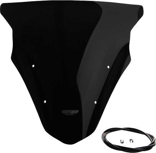 MRA fairing shield, original shape, black, with homologation