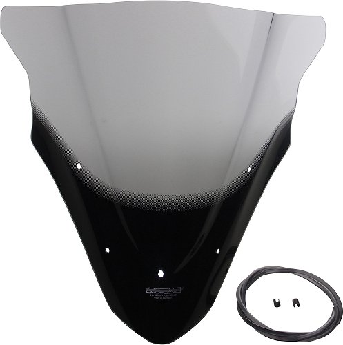 MRA fairing shield, Racing, smoke grey, with homologation -