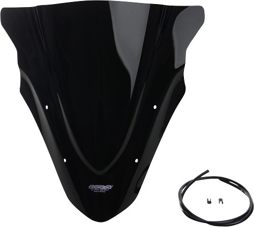 MRA fairing shield, Racing, black, with homologation -