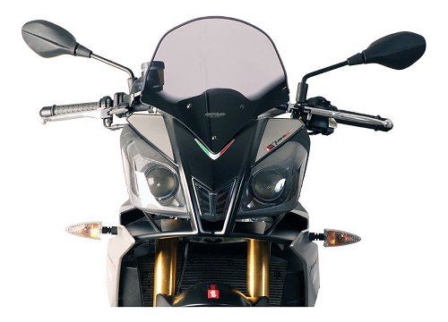 MRA Fairing screen, touring, smoke grey, with homologation -