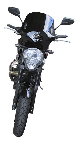 MRA Windscreen V-Flow, black, with homologation - Aprilia