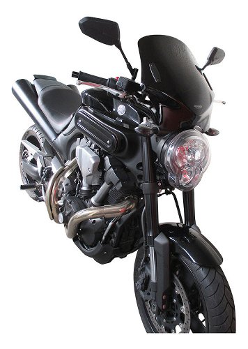 MRA Windscreen V-Flow, black, with homologation - Aprilia