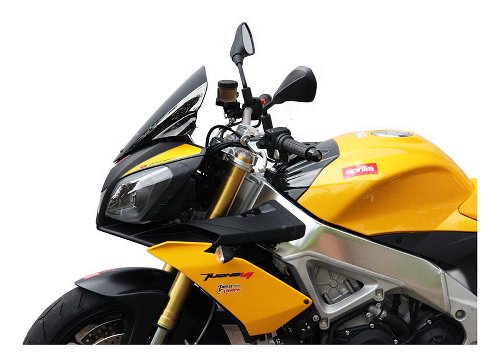 MRA Fairing screen, sport SPM, black, with homologation -