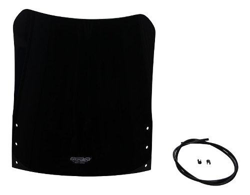 MRA fairing shield, Touring, black, with homologation -