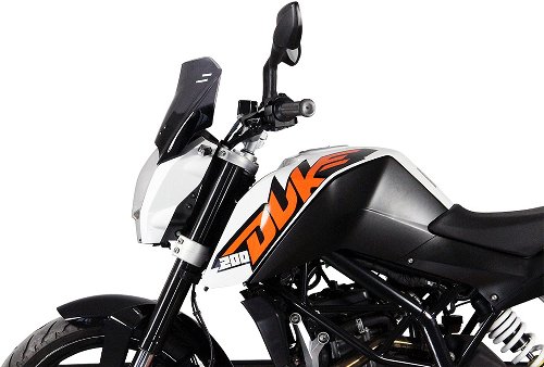 MRA fairing shield, Spoiler, smoke grey, with homologation -