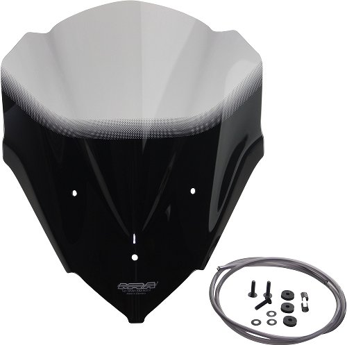 MRA fairing shield, Racing, smoke grey, with homologation -