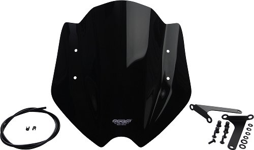 MRA fairing shield, Racing, black, with homologation -
