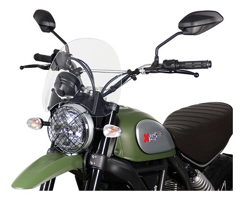 MRA Fairing screen, touring, clear, with homologation -