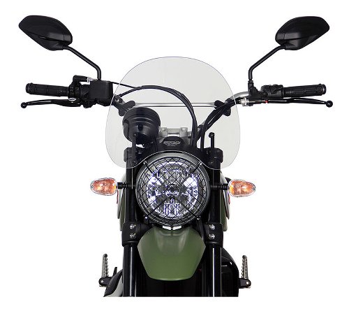 MRA Fairing screen, touring, clear, with homologation -