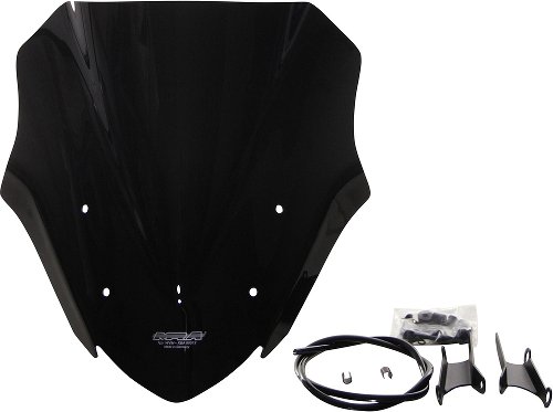 MRA fairing shield, Racing, black, with homologation -