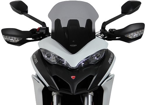 MRA Fairing screen, touring, smoke grey, with homologation -