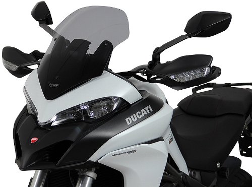 MRA Fairing screen, touring, smoke grey, with homologation -