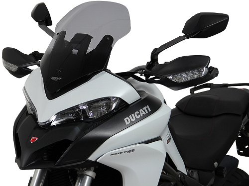 MRA Fairing screen, touring, smoke grey, with homologation -