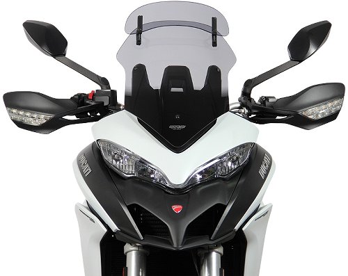 MRA Fairing screen, vario touring, grey, with homologation -