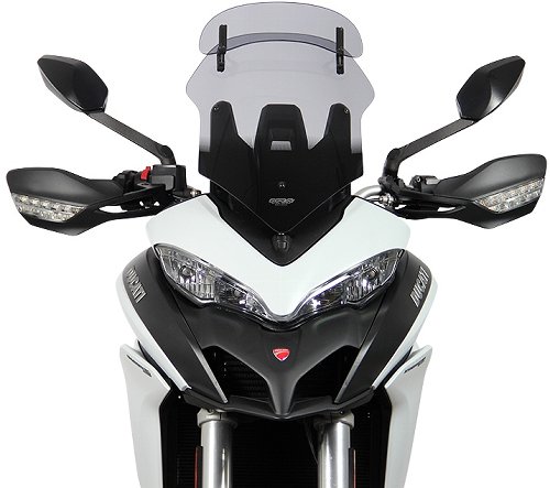 MRA Fairing screen, vario touring, grey, with homologation -