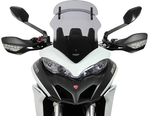 MRA Fairing screen, vario touring, grey, with homologation -