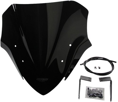 MRA Verkleidungsscheibe, Racing, schwarz, mit ABE - Kawasaki