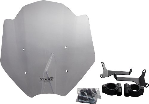 MRA fairing shield, Sport, smoke grey, with homologation -