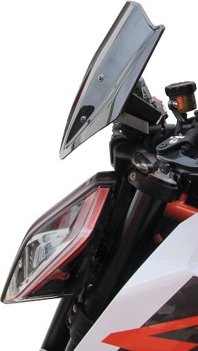 MRA fairing shield, Sport, black, with homologation - KTM