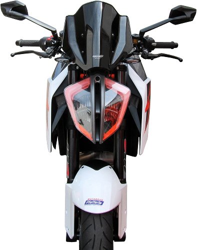 MRA fairing shield, Sport, black, with homologation - KTM