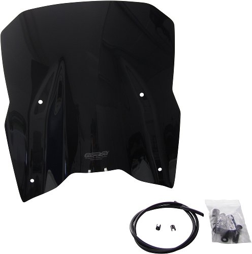 MRA fairing shield, Touring, black, with homologation - KTM