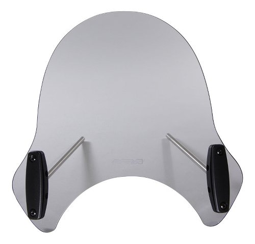 MRA Windscreen, style shield, grey, with homologation -