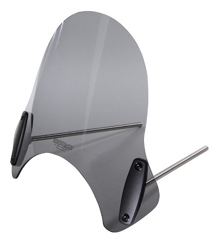 MRA Windscreen, style shield, grey, with homologation -