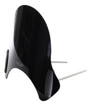 MRA Windscreen, style shield, black, with homologation -