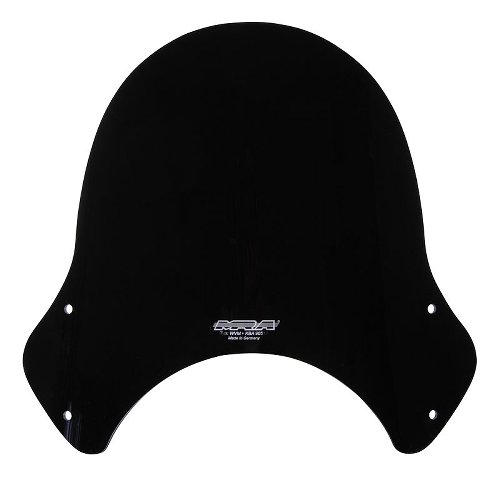 MRA Windscreen, style shield, black, with homologation -