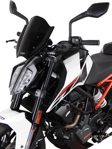 MRA fairing shield, Sport, black, with homologation - KTM