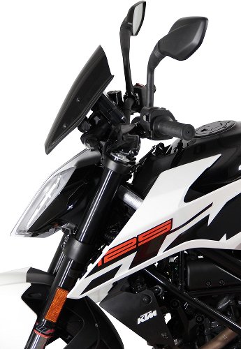 MRA fairing shield, Sport, black, with homologation - KTM