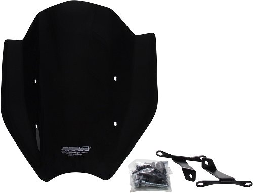 MRA fairing shield, Sport, black, with homologation - KTM