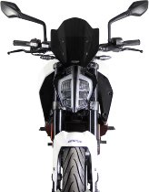 MRA fairing shield, Sport, black, with homologation - KTM