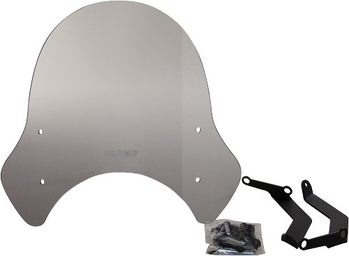 MRA fairing shield, Sport, smoke grey, with homologation -