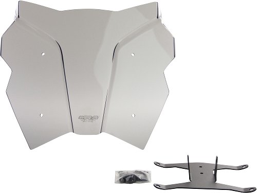 MRA fairing shield, Sport, smoke grey, with homologation -