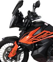 MRA fairing shield, Sport, black, with homologation - KTM