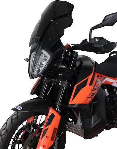 MRA fairing shield, Touring, black, with homologation - KTM