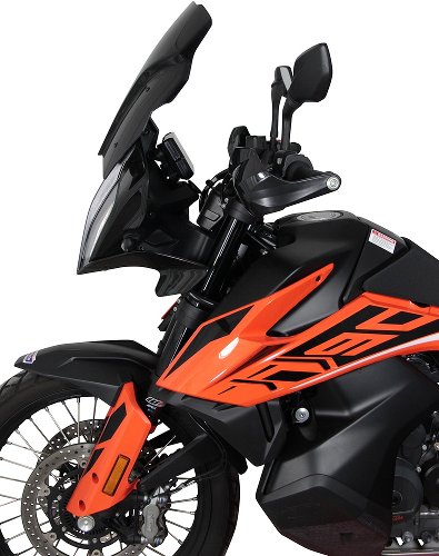 MRA fairing shield, Touring, black, with homologation - KTM