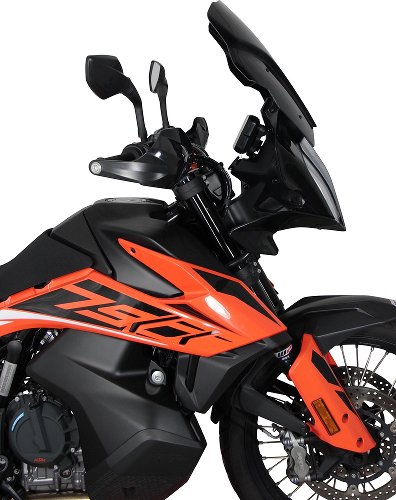 MRA fairing shield, Touring, black, with homologation - KTM