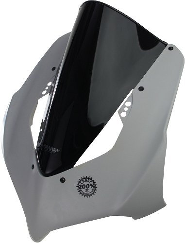 MRA Fairing screen, sport, black, with homologation - Ducati