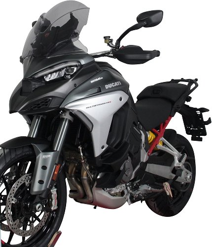 MRA Fairing screen, touring, smoke grey, with homologation -