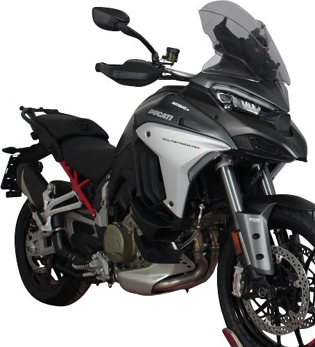 MRA Fairing screen, touring, smoke grey, with homologation -