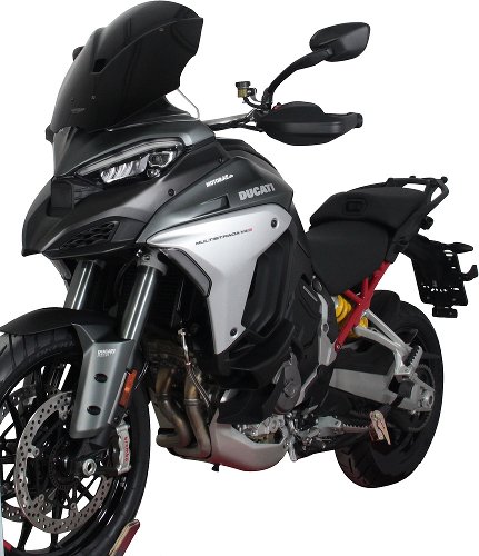 MRA Fairing screen, touring, black, with homologation -