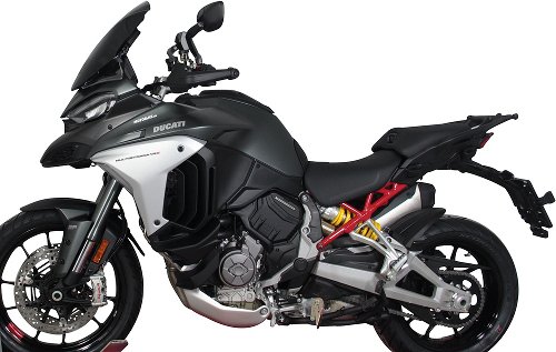 MRA Fairing screen, touring, black, with homologation -