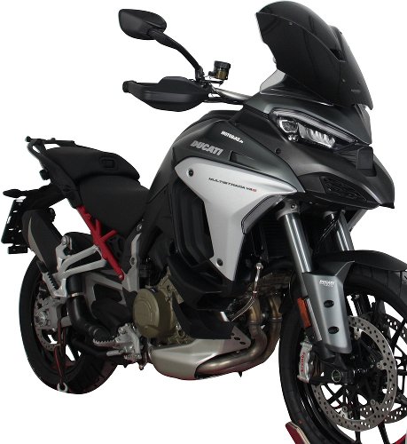 MRA Fairing screen, touring, black, with homologation -