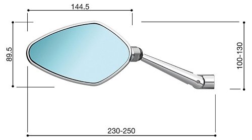 Rizoma specchio ´Limit-super sport´, alluminio, (E NML